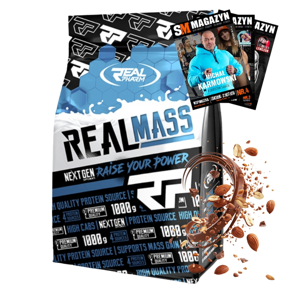 REAL PHARM REAL MASS 1000g MEGA GAINER ENRICHED WITH AMINO ACIDS AND PROTEIN
