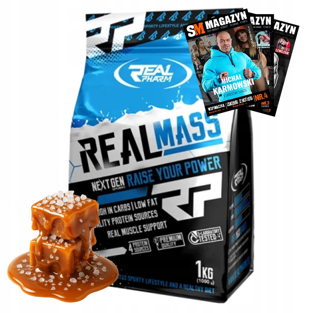 REAL PHARM REAL MASS 1000g MEGA GAINER PROTEIN BCAA MALTODEXTRIN MASS