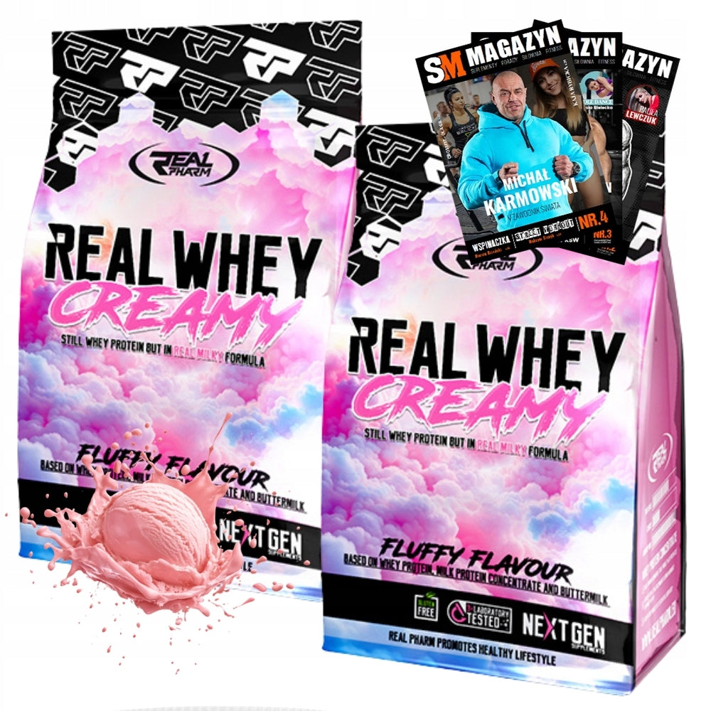 REAL PHARM WHEY CREAMY 700 g PROTEIN INCREASE IN MUSCLE MASS STRENGTH REGENERATION