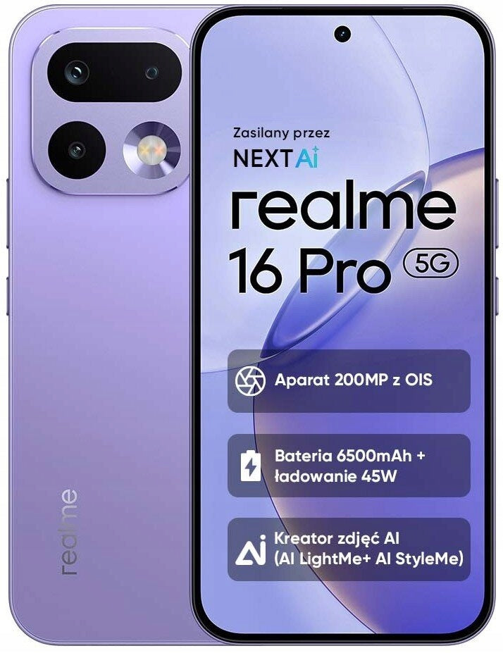 REALME 16 Pro 5G 6,78" 8/512GB AMOLED 144Hz BT5.4 WIFI5 GPS