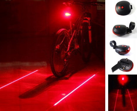 REAR BICYCLE LIGHT + 2x LASER + HOLDER Light source LED