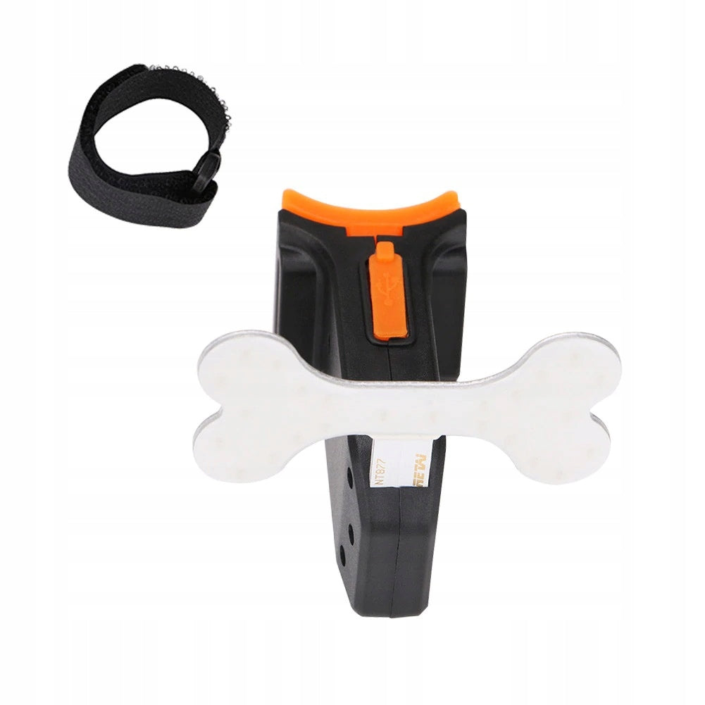 REAR BICYCLE LIGHT FOR DOG BONE SHAPED BATTERY Color red