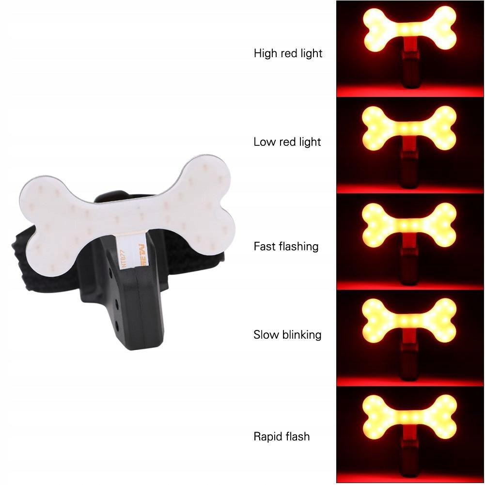 REAR BICYCLE LIGHT FOR DOG BONE SHAPED BATTERY