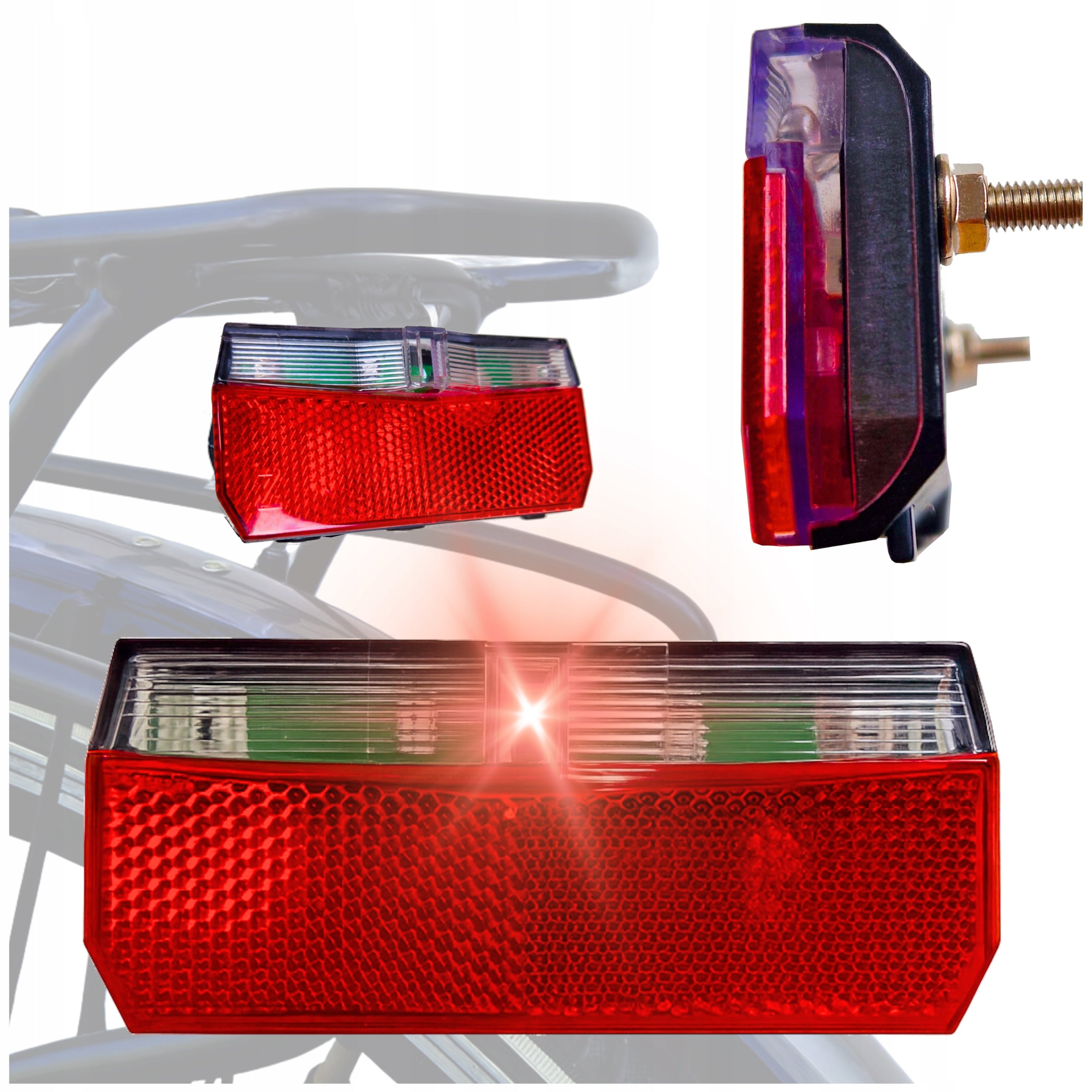 REAR BICYCLE LIGHT FOR LED RACK VELOXO RAY FOR DYNAMO GENERATOR