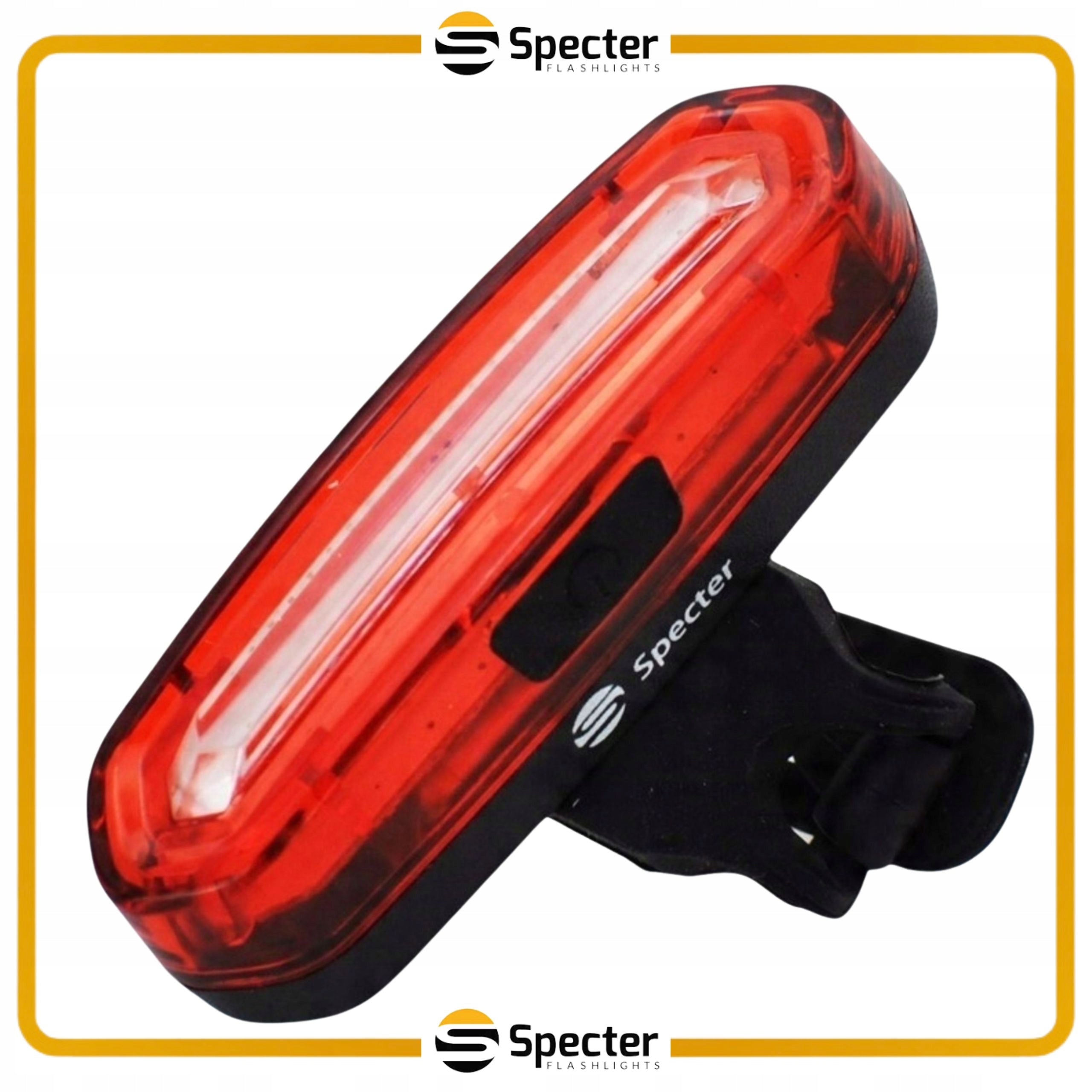 REAR BICYCLE LIGHT SPECTER AQY 120LM RECHARGEABLE WATERPROOF LED USB Packaging status original