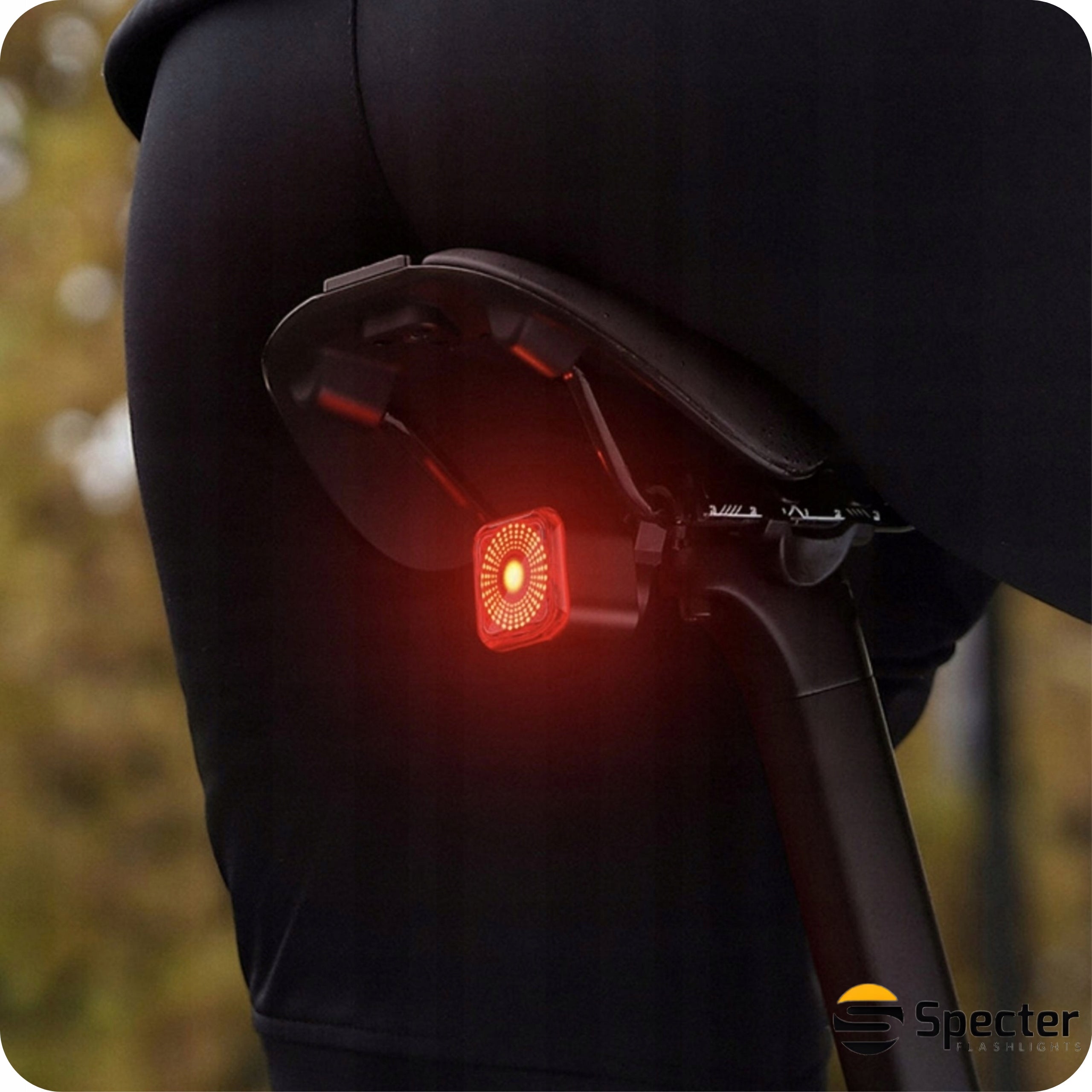 REAR BICYCLE LIGHT for Luggage Rack SPECTER LED USB C EYE07 6in1 Rear 1100mAh Kind rear-facing