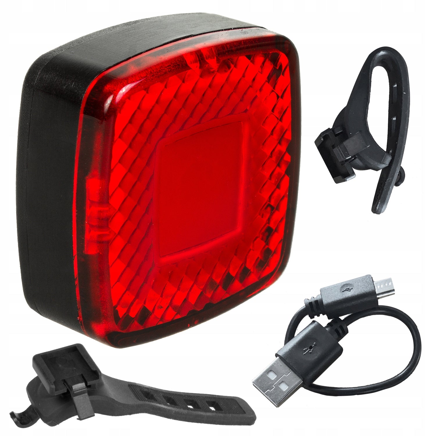REAR LIGHT FOR BIKE SMART BRAKE AND DUSK SENSOR MACLEAN MCE355 Color black
