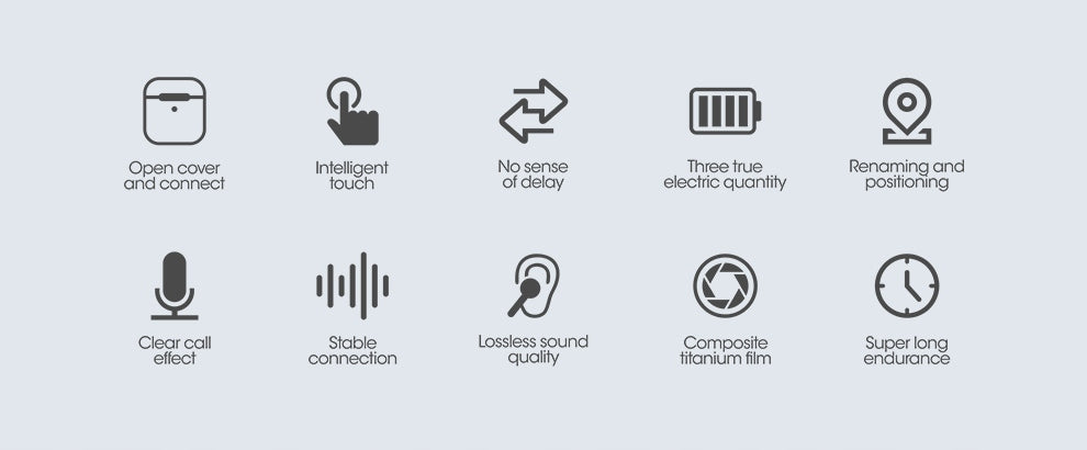 RECCI G200C TWS bezdrôtové slúchadlá, Bluetooth 5.3, Mikrofón, Biele Manufacturer code G200C