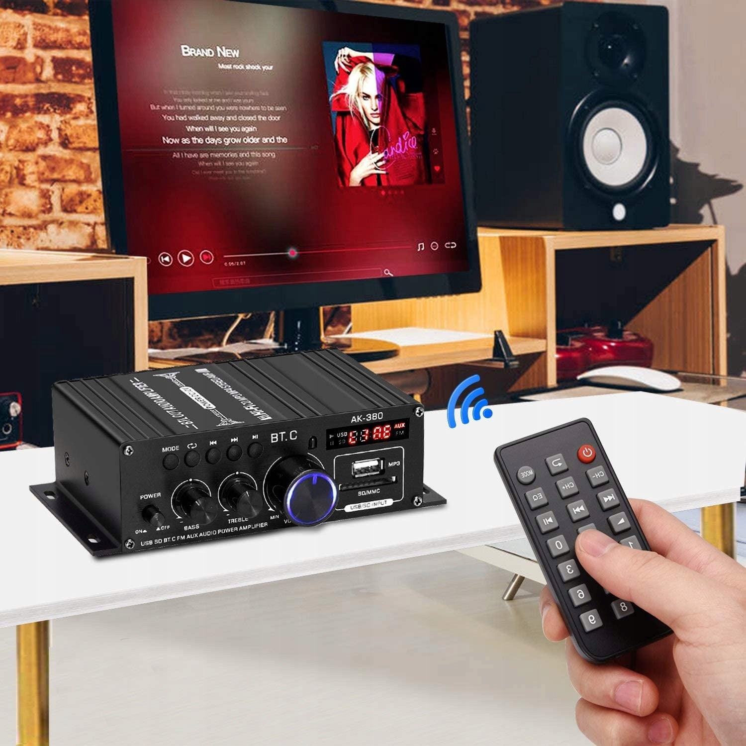 RECEIVER HIFI AMPLIFIER STEREO BLUETOOTH RADIO DIGITAL POWER AMPLIFIER Brand no brand