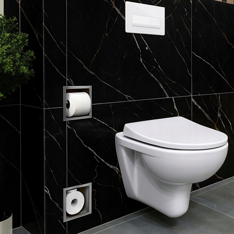 RECESSED TOILET PAPER HOLDER WITH BUILT-IN MAGAZINE DARIO-CH CHROME Packaging status original