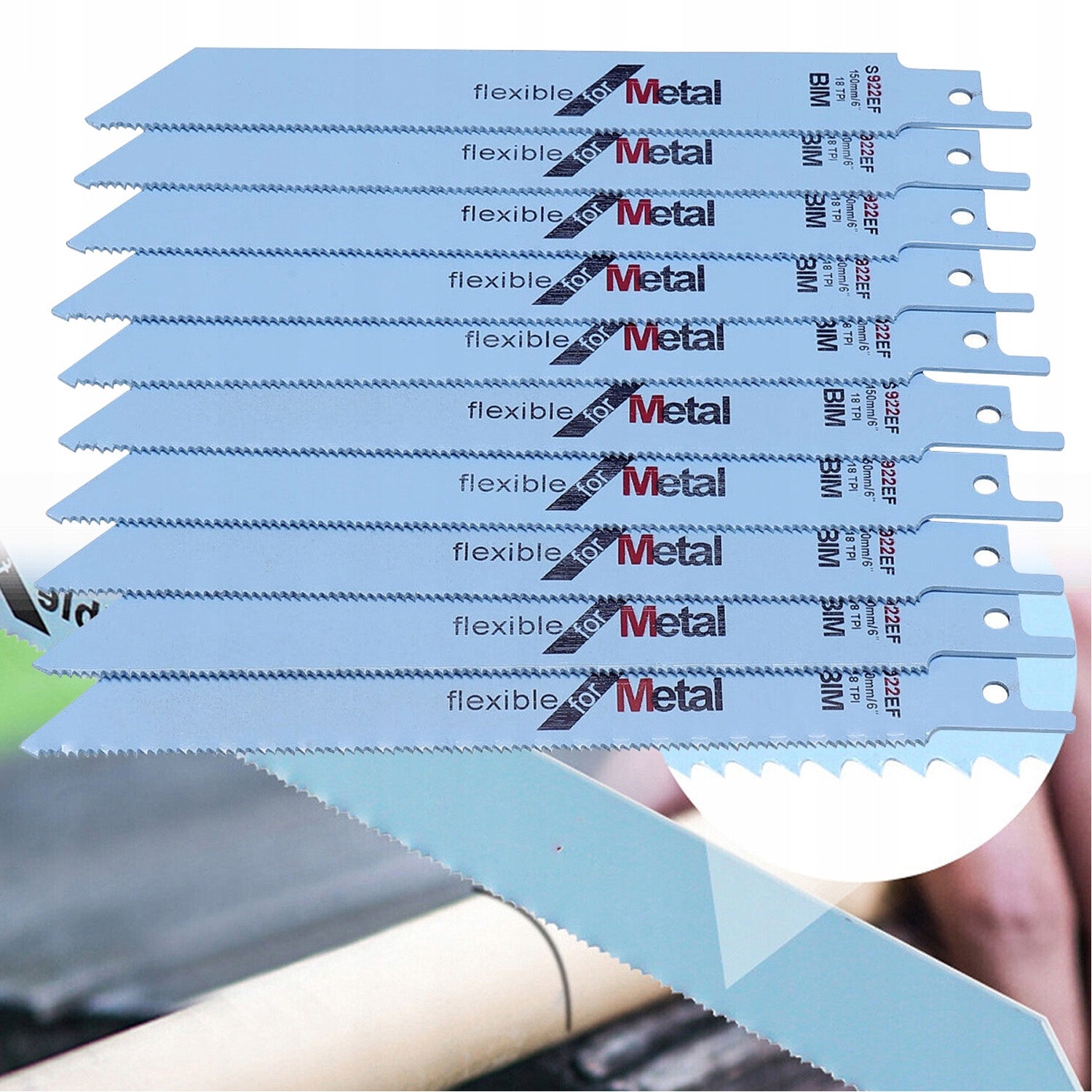 RECIPROCATING SAW BLADE FOR Bosch S922EF 20pcs. Series Flexible for Metal