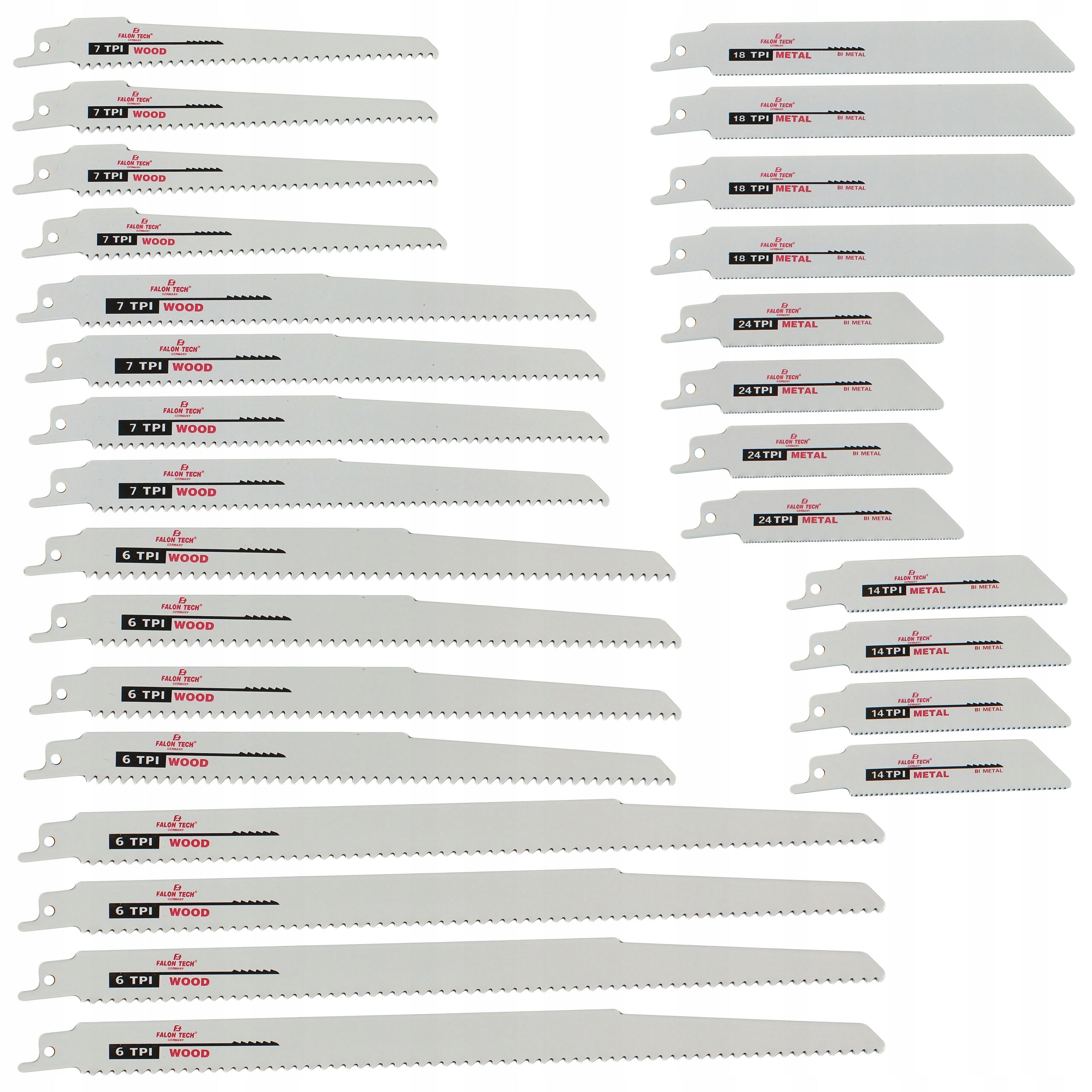 RECIPROCATING SAW BLADE SET OF 28 FOX KNIVES