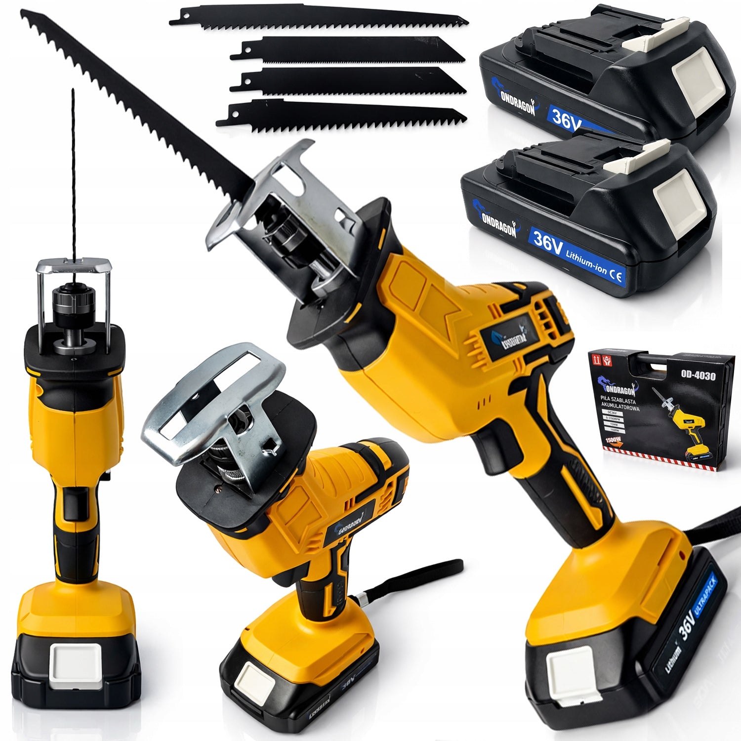RECIPROCATING SAW CORDLESS JIGSAW 24V + 2 AKU + 4 SAW BLADES strong