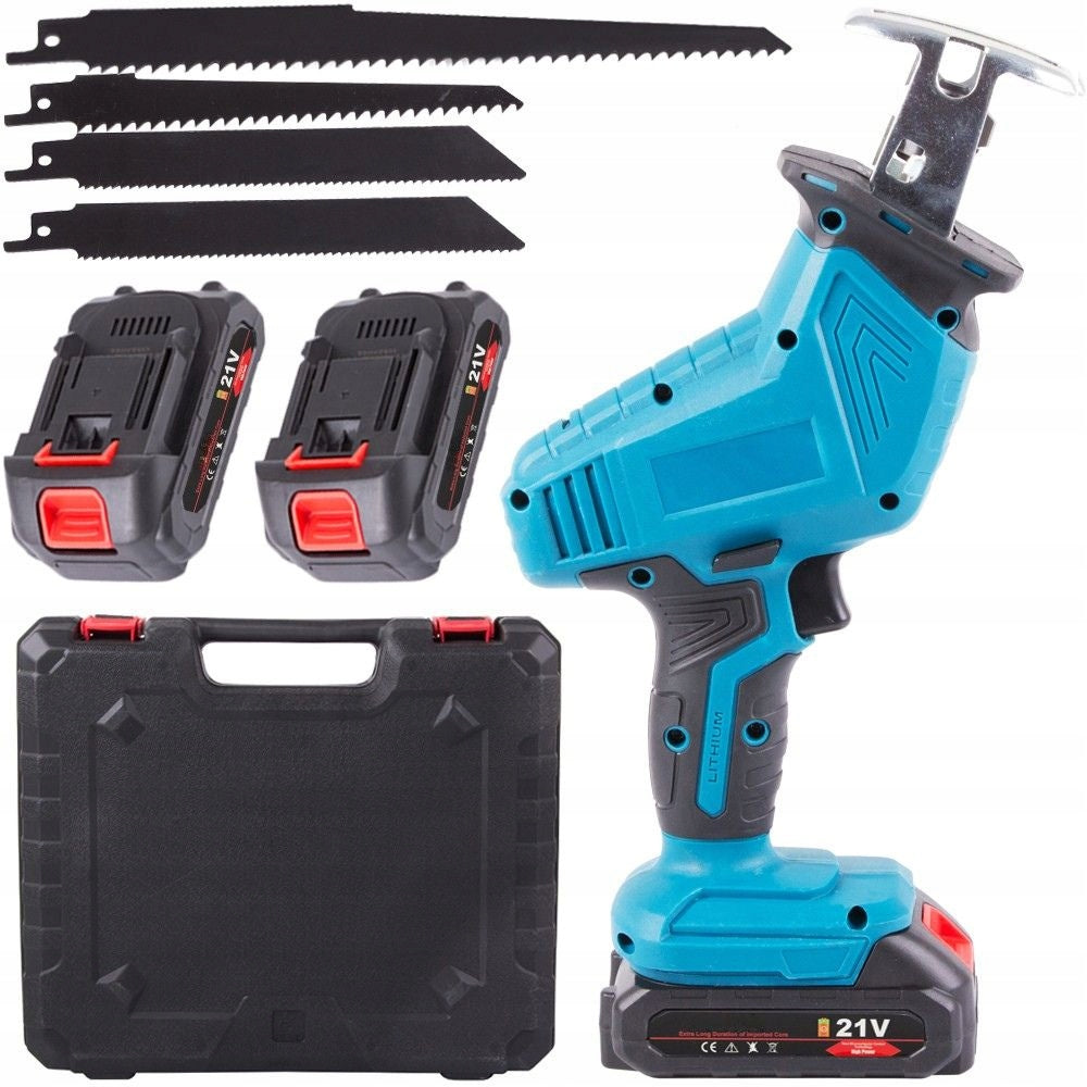 RECIPROCATING SAW CORDLESS JIGSAW SUITCASE 2x 21V BATTERY