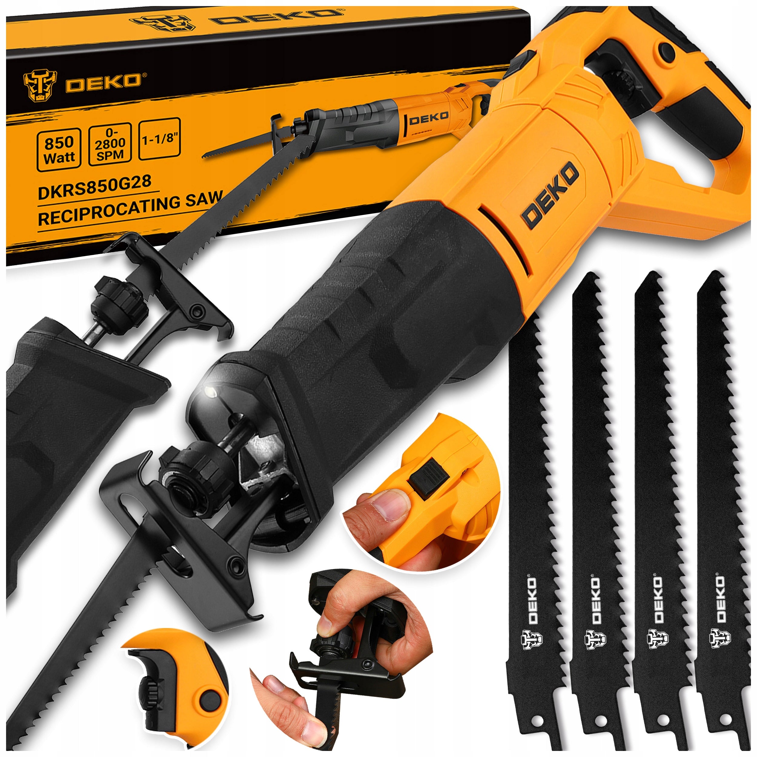 RECIPROCATING SAW NET FOX TAIL KNIFE STRONG CUTTER 850W ROTARY DEKO