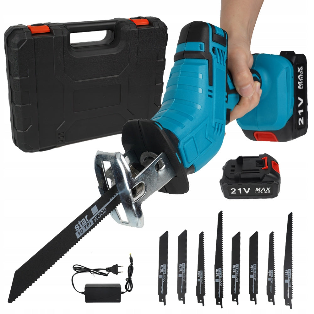 RECIPROCATING WOOD JIGSAW METAL CORDLESS 21V + 4 SAW BLADE