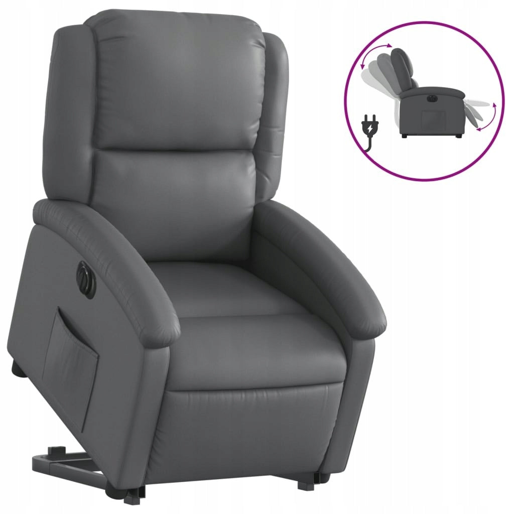 RECLINING CHAIR PIONEERING ELECTRIC GREY FAUX LEATHER Medical device no