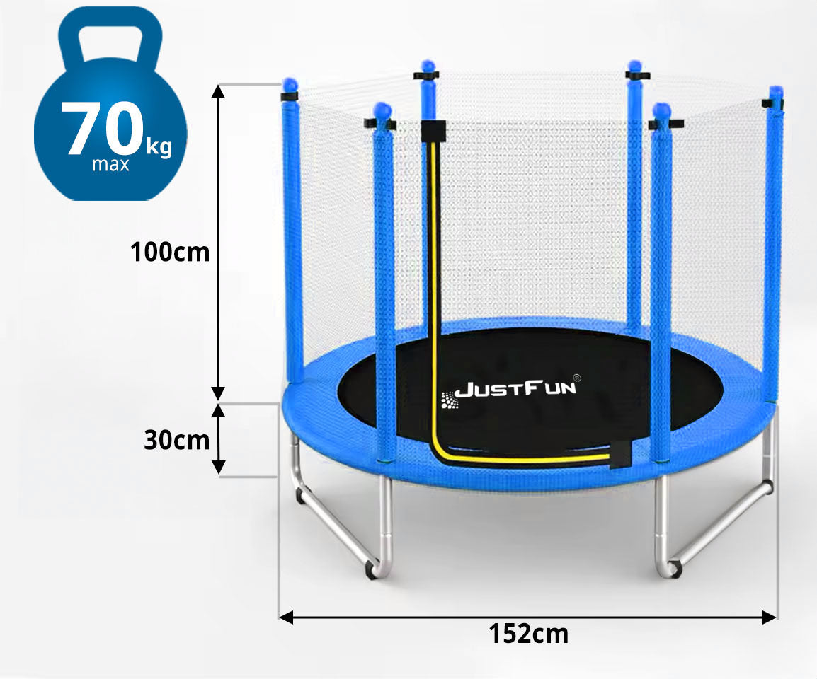 RECREATIONAL TRAMPOLINE WITH NET FOR CHILDREN 152 CM JUST FUN BLUE Manufacturer code 152BLUE