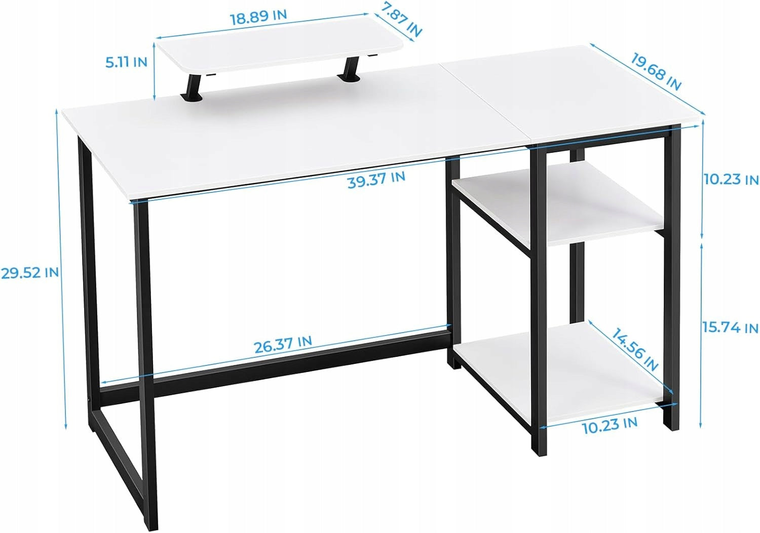 RECTANGULAR DESK 100X50 ELEGANT DURABLE CONSTRUCTION OFFICE ROOM EAN (GTIN) 0095678976566