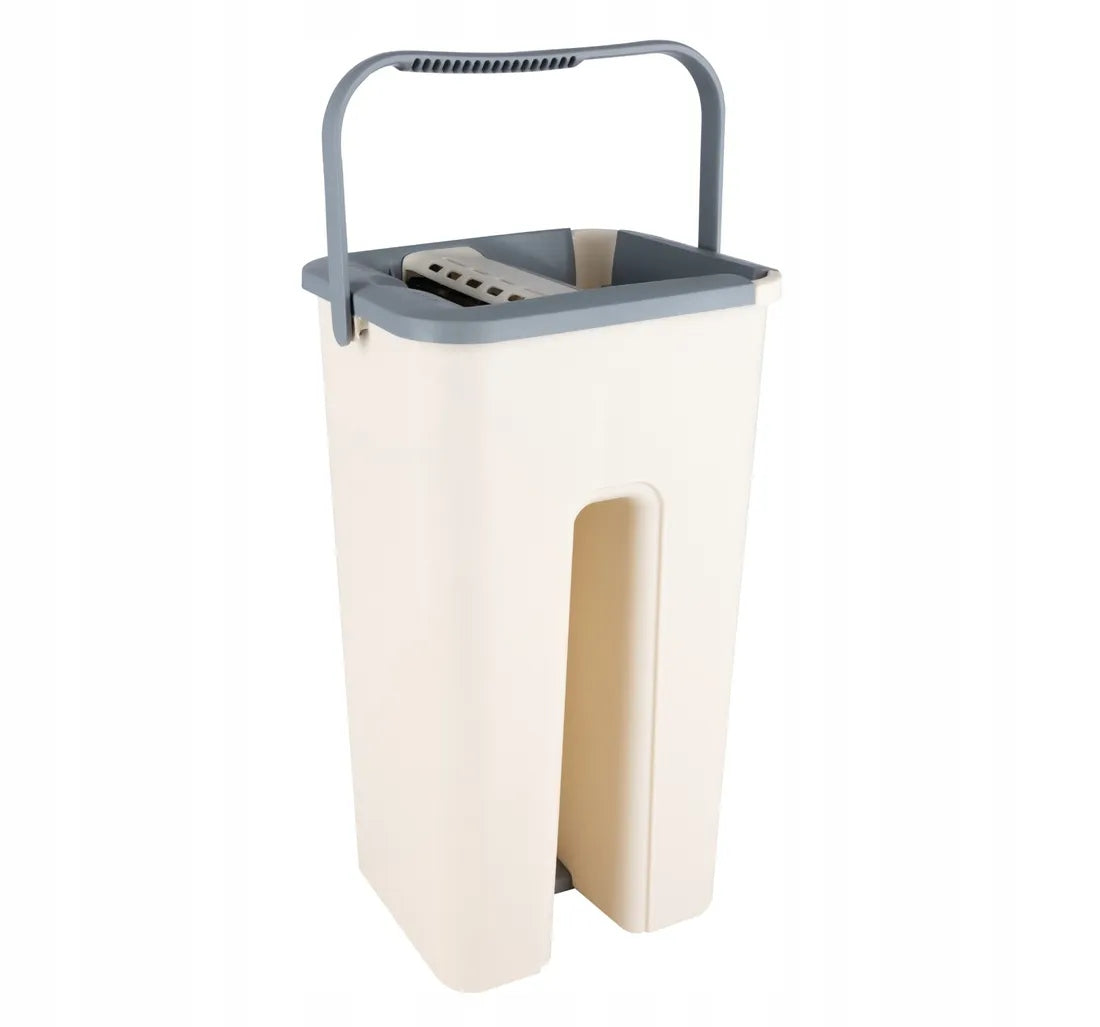 RECTANGULAR FLAT MOP WITH TWO-CHAMBER BUCKET WITH SQUEEZER + 2 CARTRIDGES Manufacturer code HH-314420360