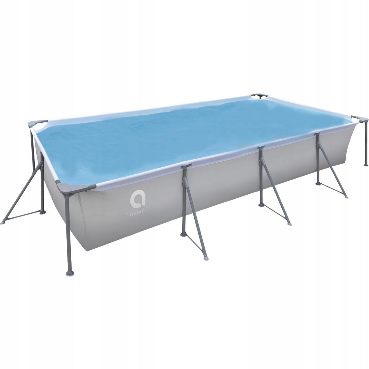 RECTANGULAR GARDEN POOL 394x207x80cm SUPER STRONG AVENLI 17723 Length 394 cm