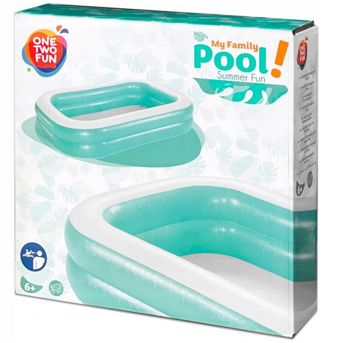 RECTANGULAR INFLATABLE POOL ONE TWO FUN 262x175 cm Series Bestway 54005 Ogrodowy 201x150x51 cm