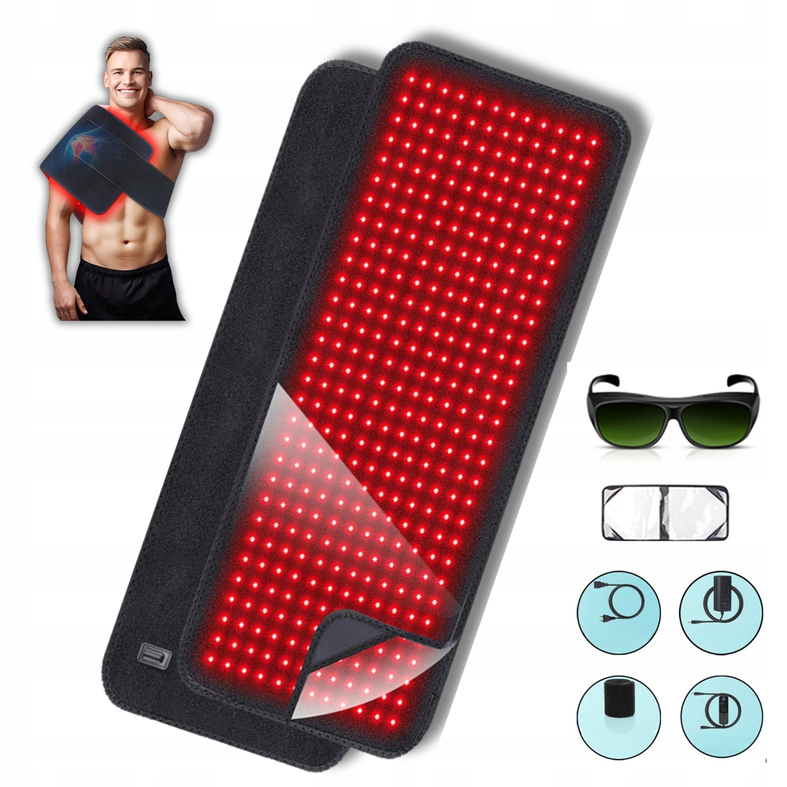 RED LIGHT THERAPY MAT XXL INFRARED HEALING LAMP 406 LED