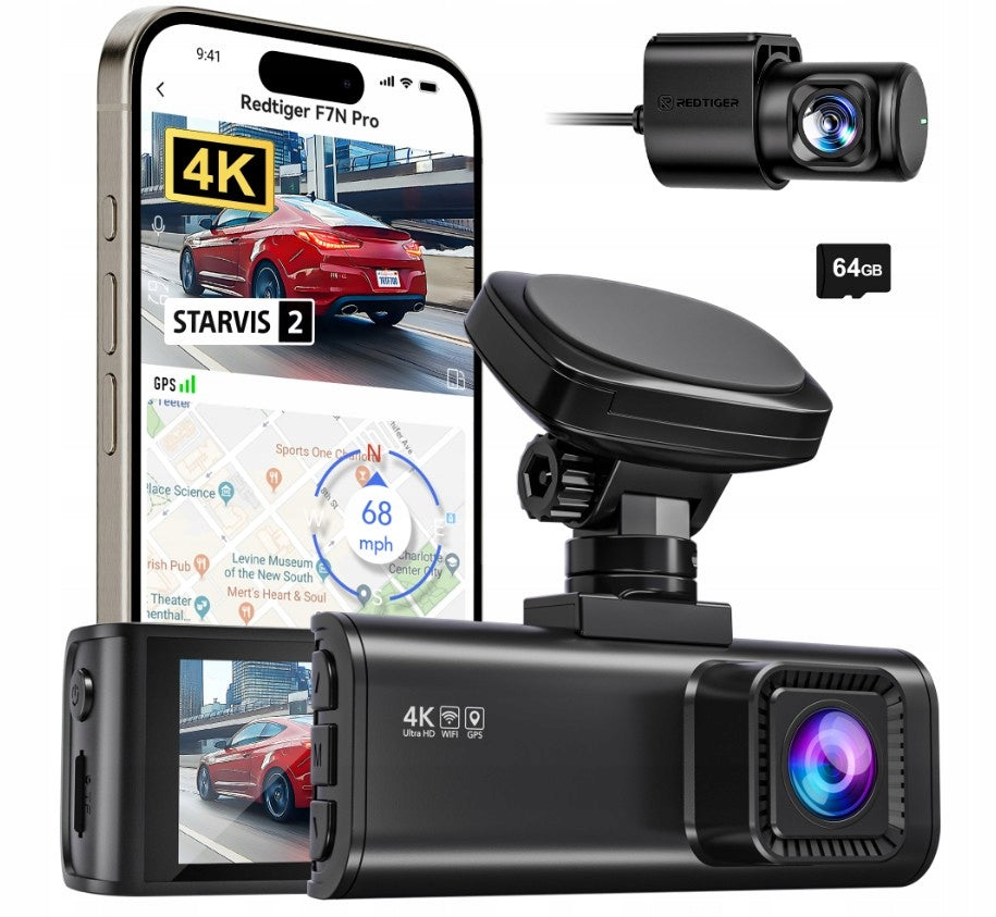 REDTIGER F7N Pro Car Camera 4K GPS WiFi Front Rear Manufacturer code F7NPRO