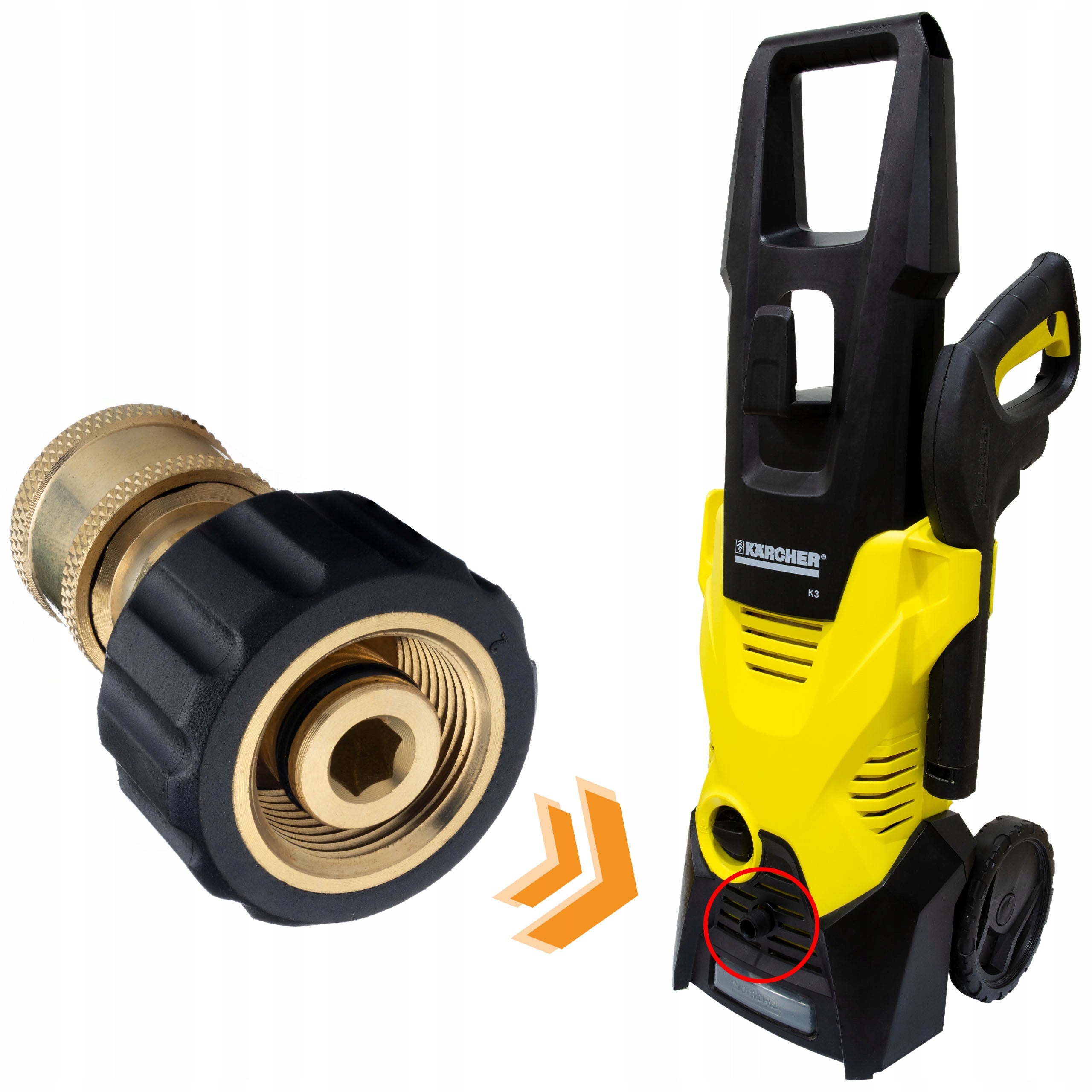 REDUCTION ADAPTER SOCKET M22 FOR QUICK COUPLER 1/4” QUICK COUPLER FOR KARCHER Brand Rosfix