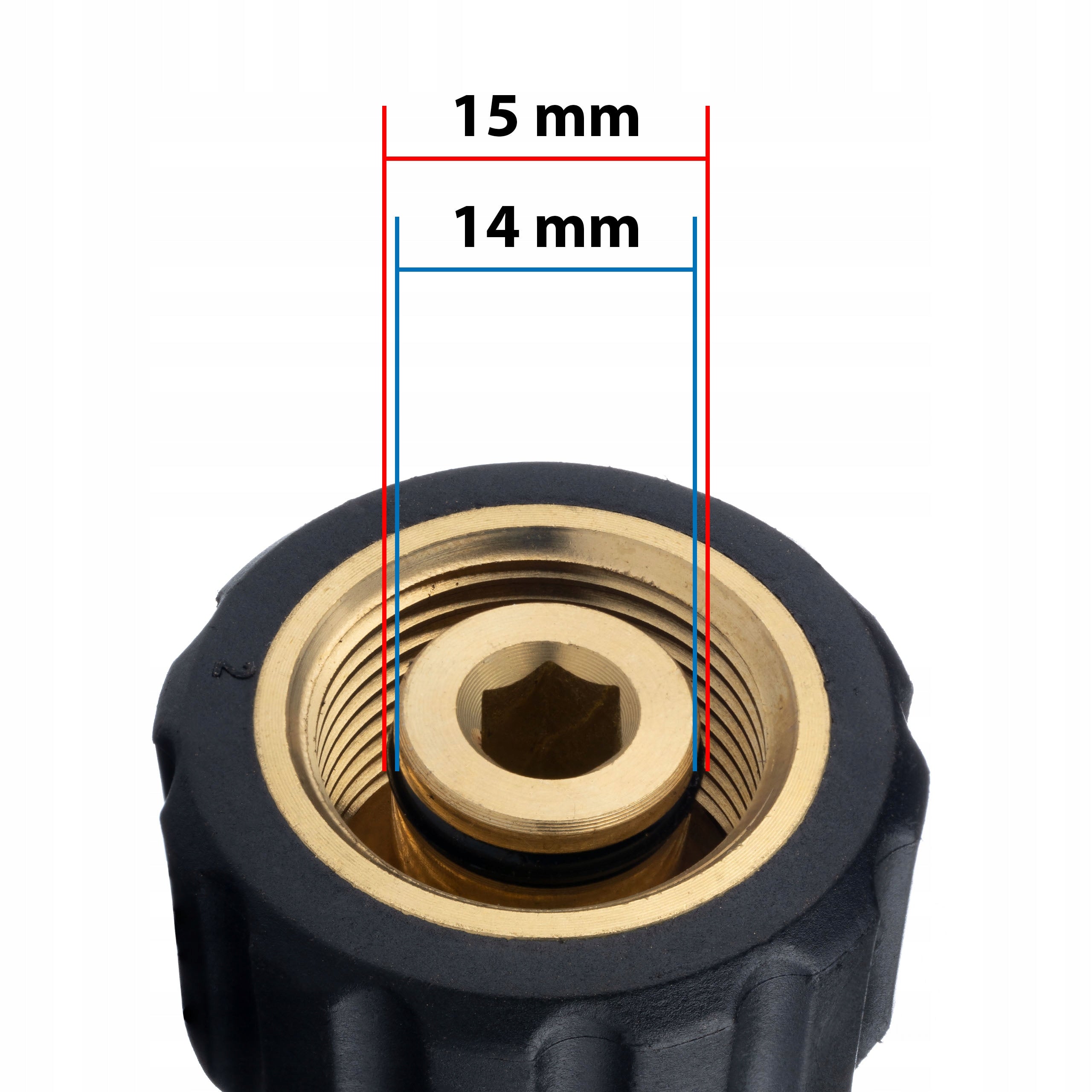 REDUCTION ADAPTER SOCKET M22 FOR QUICK COUPLER 1/4” QUICK COUPLER FOR KARCHER Manufacturer code MK6L-QQAU