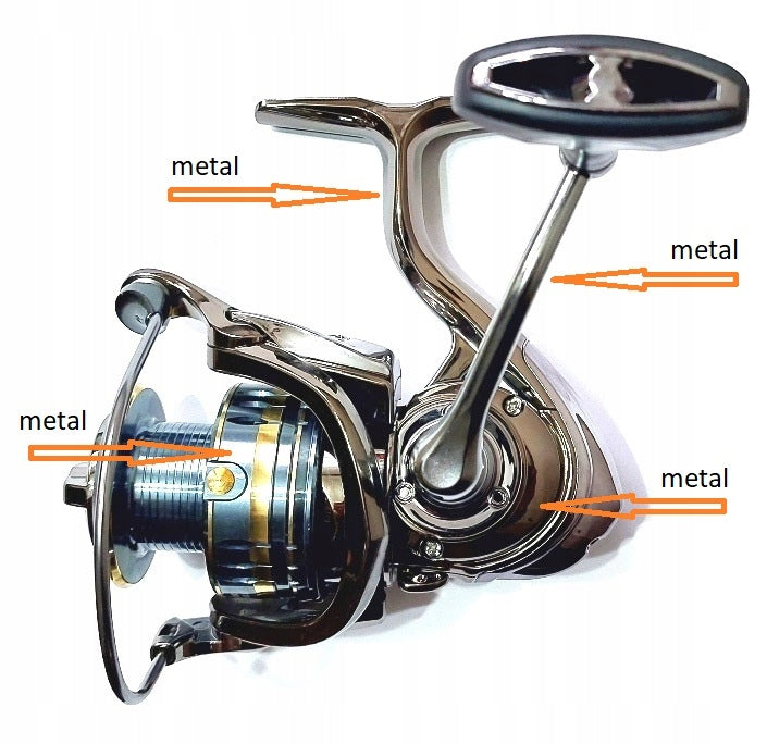 REEL ALL METAL SPINNING FEEDER XW4000 11 BALL FRONT BRAKE Packaging status original