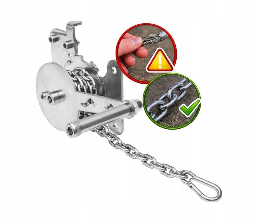 REEL + CHAIN GRILL TRIPOD LOCK ONE-WAY GRATE ADJUSTMENT Manufacturer no brand