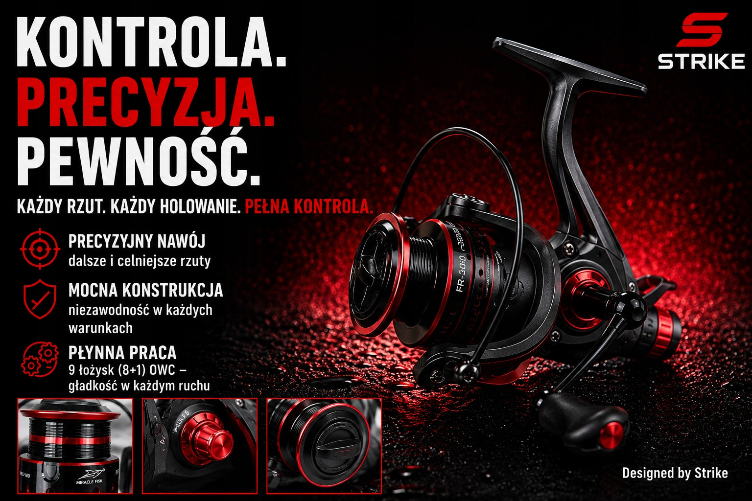 REEL FR3000 9bb CARP MIRACLE FISH | FREE GEAR | METAL Brand Miracle