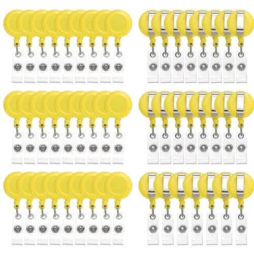 REEL IDENTIFIER RETRACTABLE CLIP ID CARD OFFICE 50 PCS Brand no brand