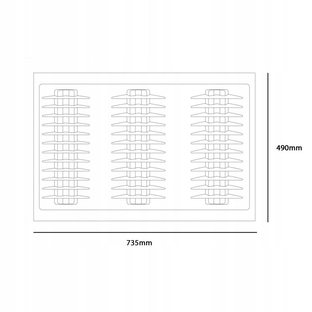 REFILL FOR DRAWER PLATES 80cm GREY 73,5x49 Product height 49 cm