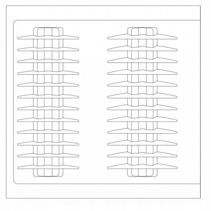 REFILL FOR DRAWER PLATES BLUM 60cm WHITE CUT Product width 53.5 cm