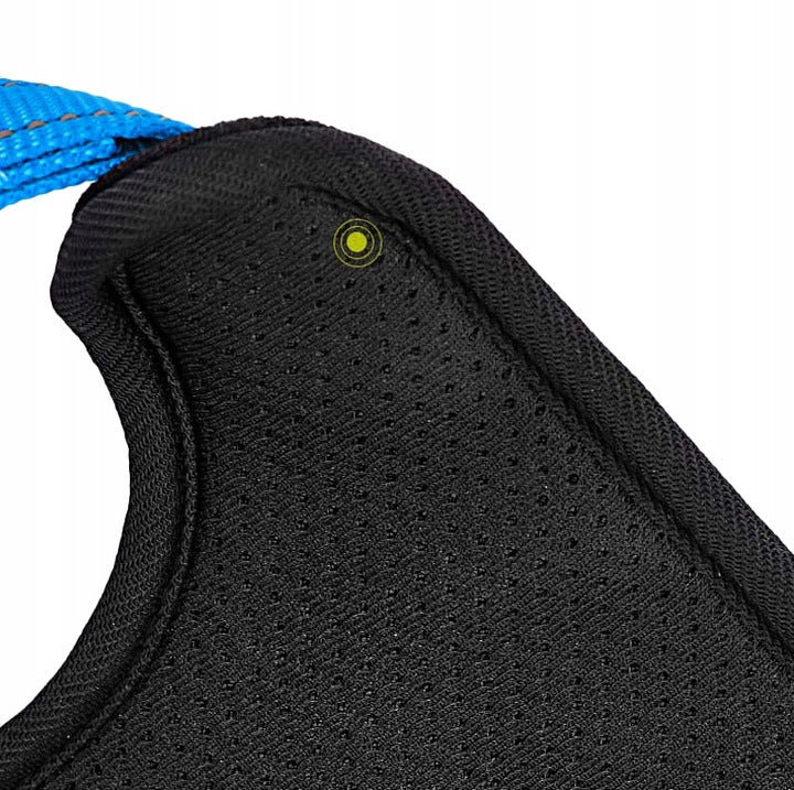 REFLECTIVE DOG HARNESS ADJUSTABLE DURABLE SIZE S + LEASH 120CM Color black