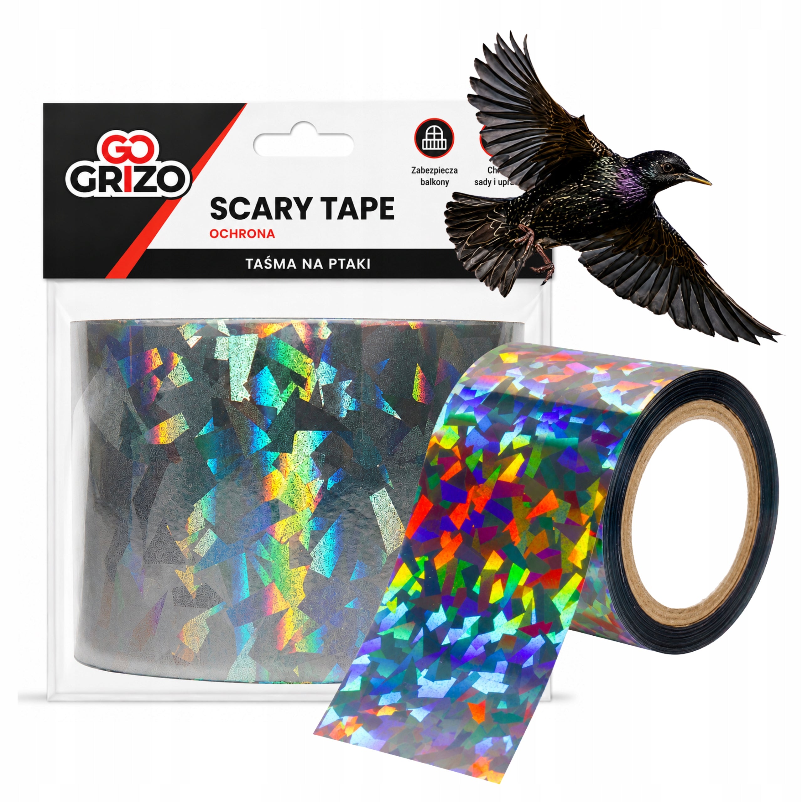 REFLECTIVE TAPE TO REPEL PIGEON BIRDS STARLINGS UP TO 50 METERS