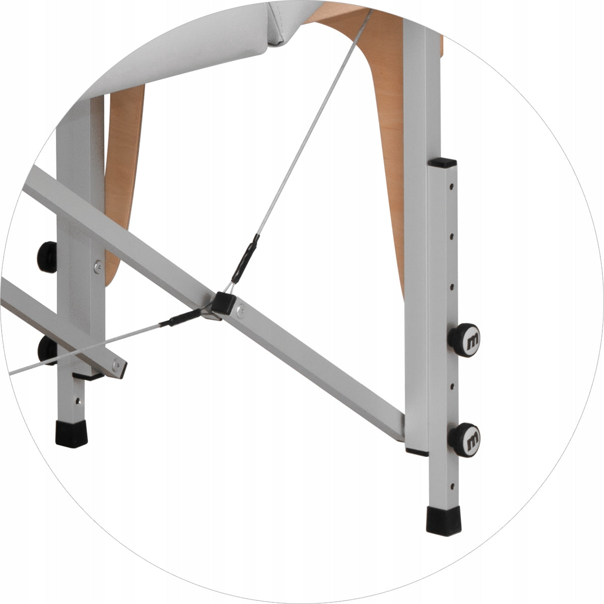 REFLEX FROM M.O.V. - PROFESSIONAL 3 SEG. TABLE MASSAGE BED STRONG CE MD PL Frame material aluminum
