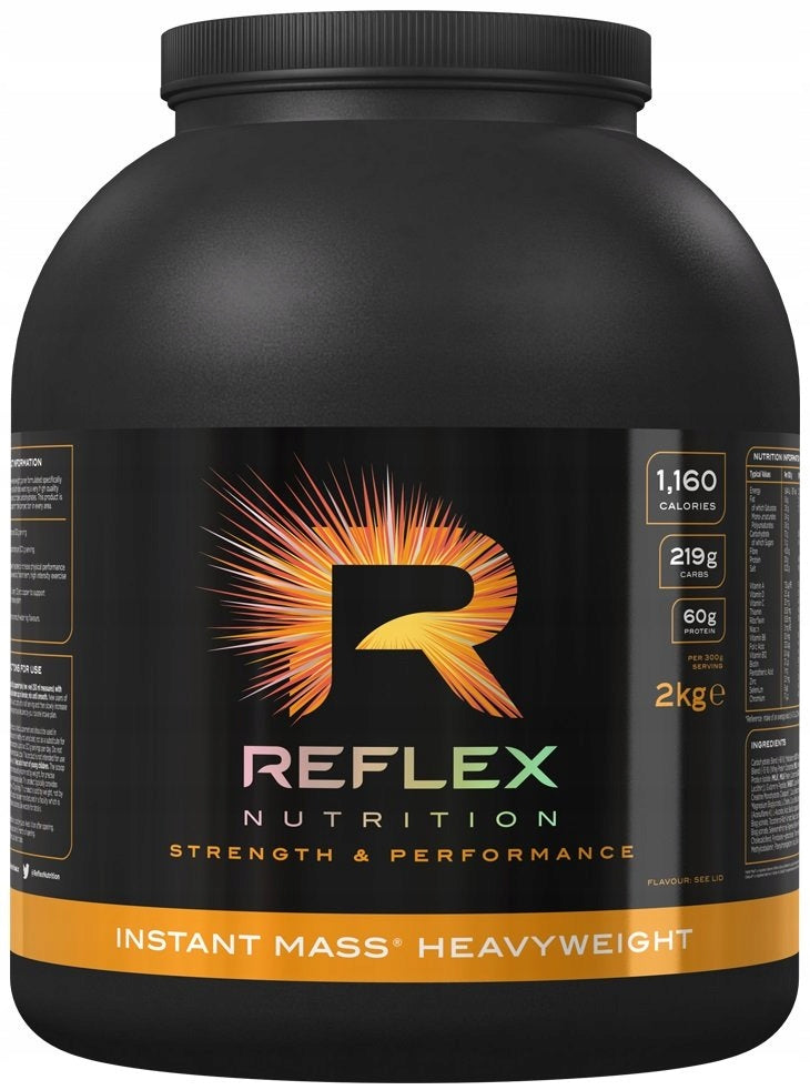 REFLEX NUTRITION INSTANT MASS HEAVY WEIGHT 2000g MASS GAINER ENERGY STRENGTH