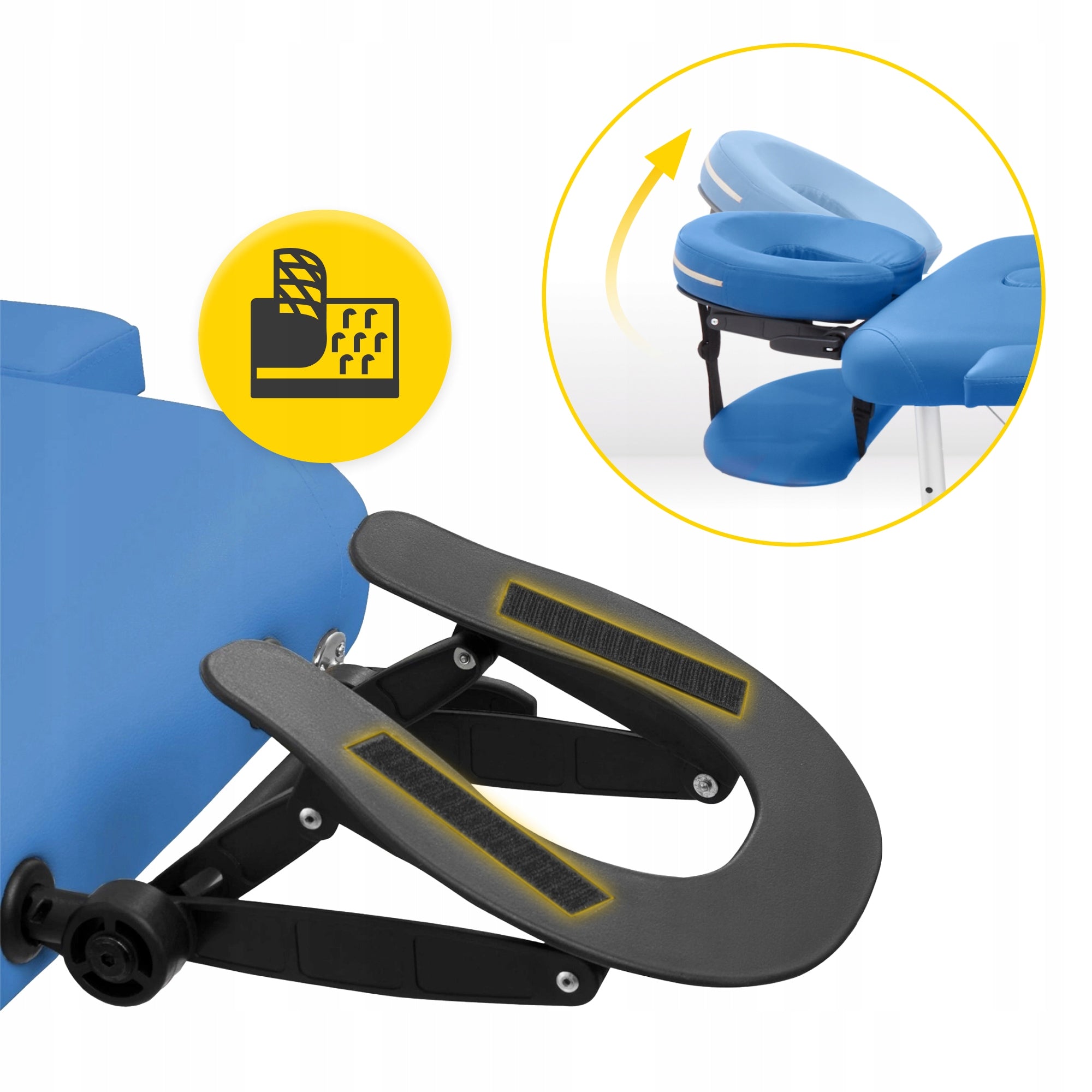 REHABILITATION MASSAGE TABLE FOLDING ALUMINUM PORTABLE BED COVER Manufacturer of a medical device 4FIZJO Group Sp. z o.o.