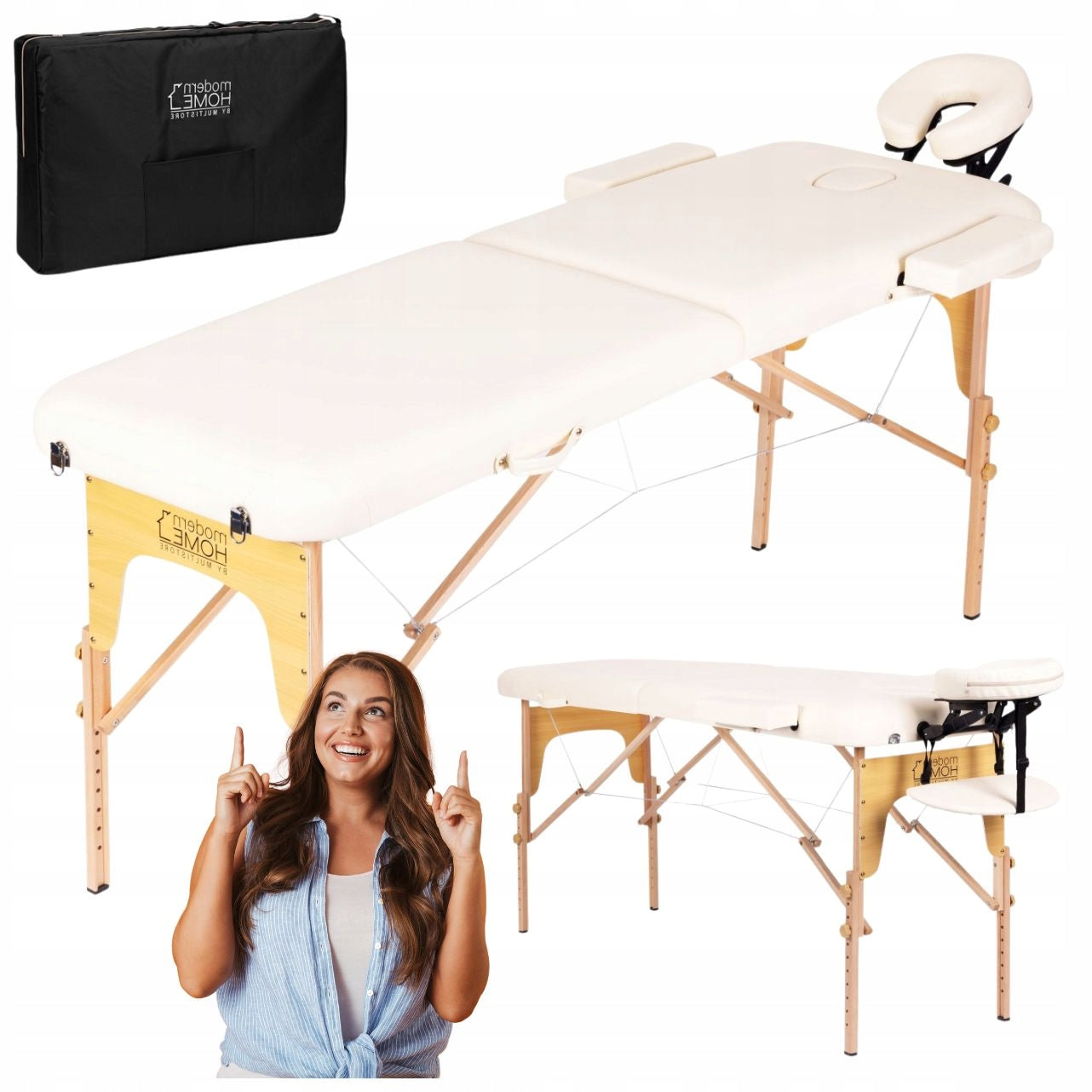 REHABILITATION MASSAGE TABLE FOLDING BED TABLE 2 SEGMENTS