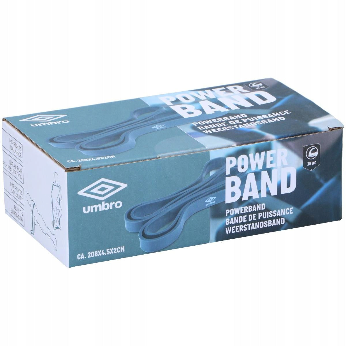 REHABILITATION RESISTANCE RUBBER TAPE FOR FITNESS EXERCISE STRONG RESISTANCE 35kg UMBRO Length 208 cm