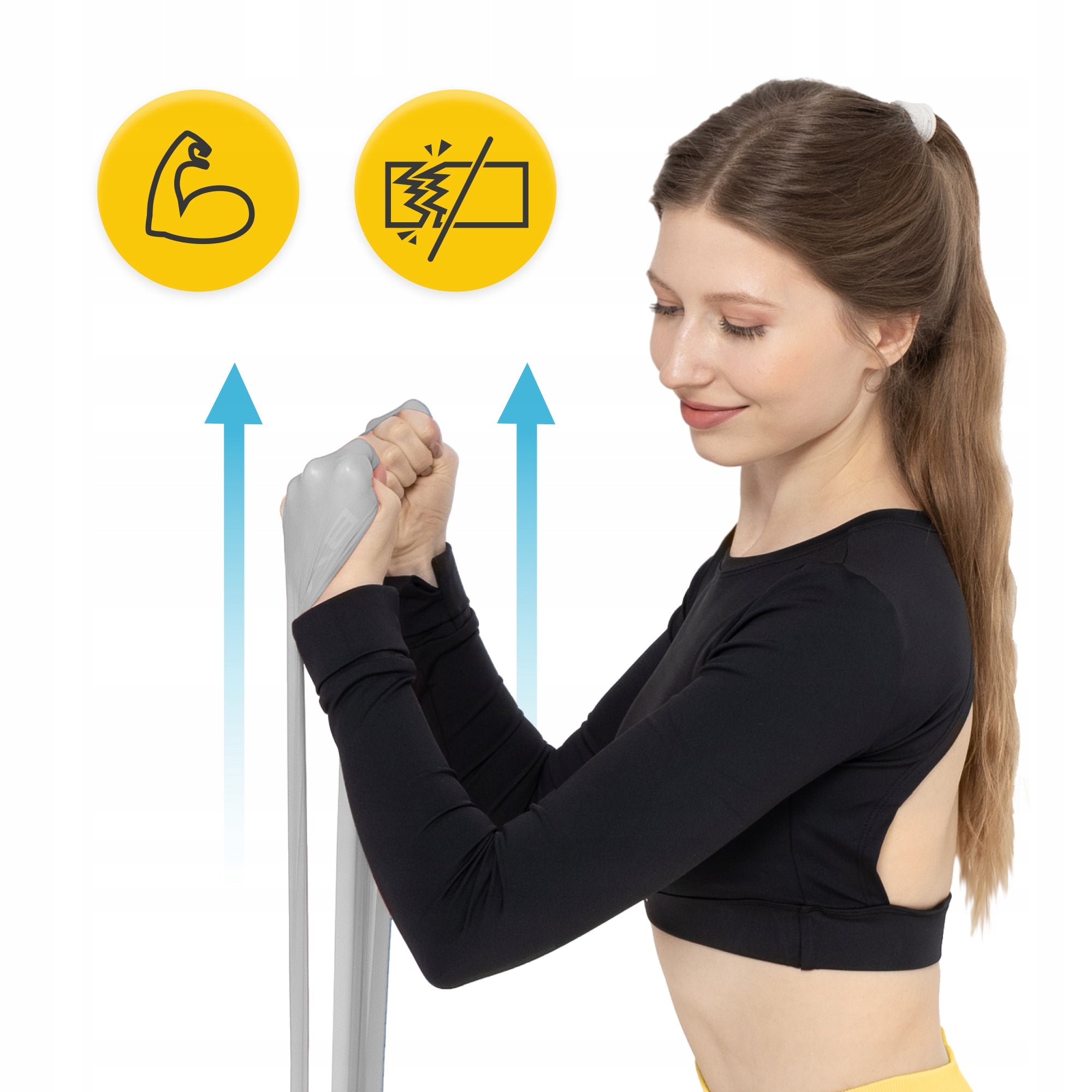 REHABILITATION RUBBER TAPE FOR FITNESS EXERCISES FLAT BAND 2M MACNA RESISTANCE 6/7 Manufacturer code Taśma do rehabilitacji FLAT BAND 2M 15-25 kg