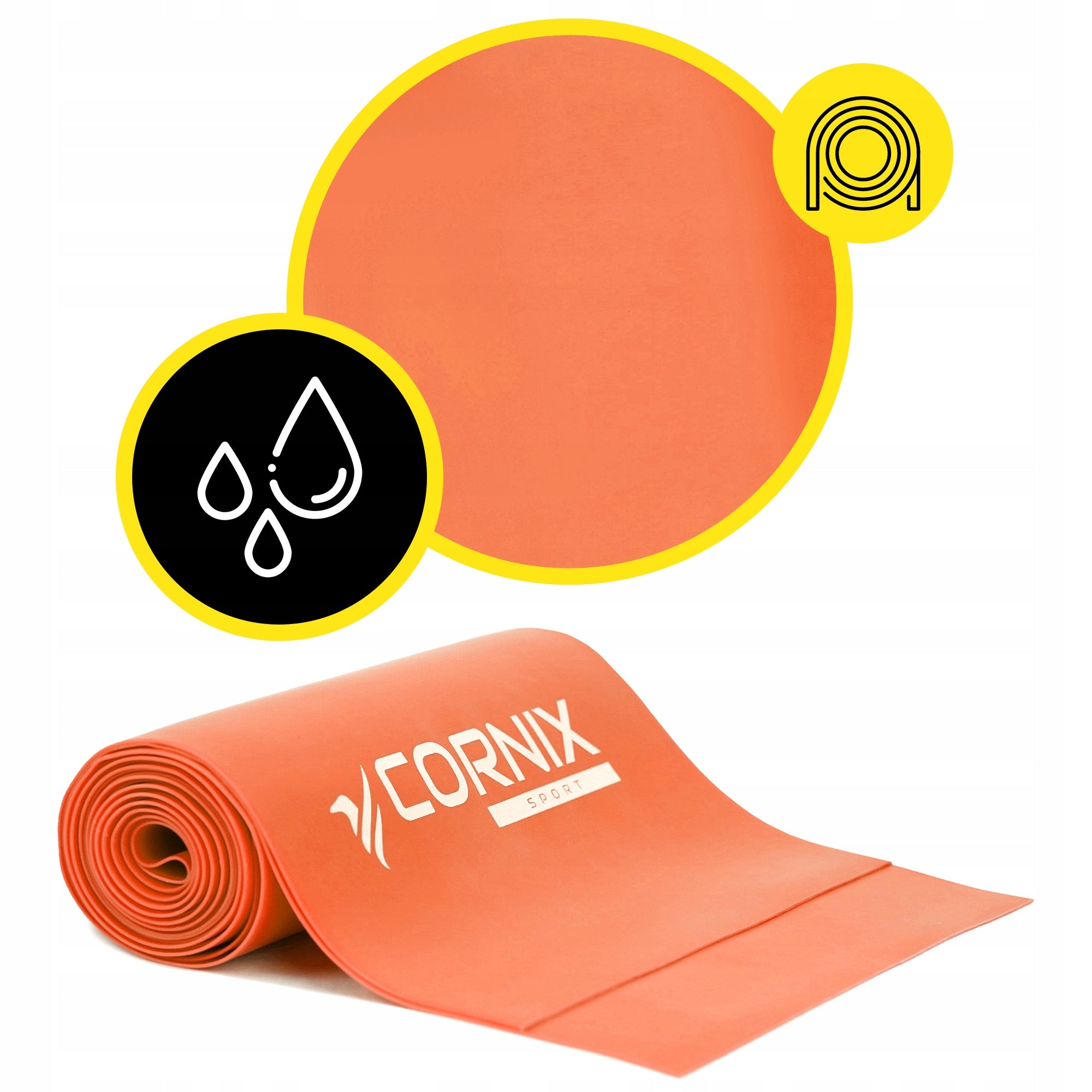 REHABILITATION TAPE CORNIX 3 kg RESISTANCE RUBBER FLAT BAND STRONG FOR EXERCISE Length 200 cm