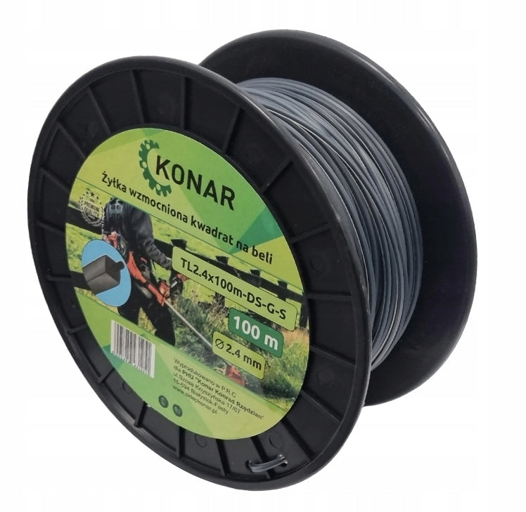 REINFORCED SCYTHE LINE WITH WIRE 2,4MM 100M REINFORCED Manufacturer code TL2.4x100m-DS-G-S