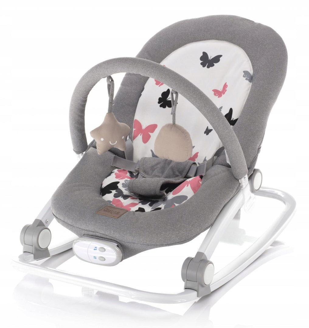 RELAX Zopa lounger for children from birth up to 18 kg - Grey Butterflies