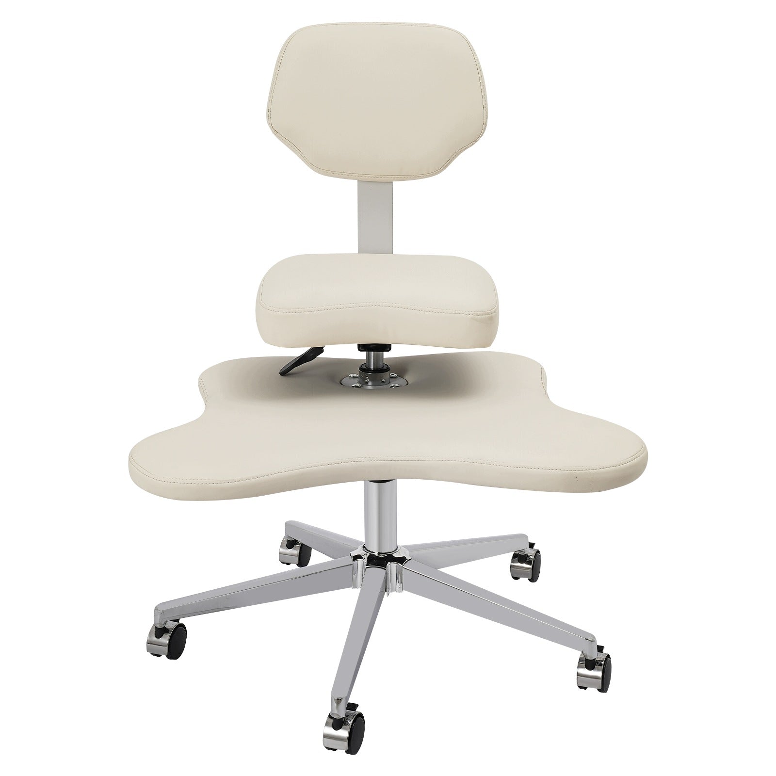 RELAXING OFFICE CHAIR ON WHEELS FOR WORKING IN THE CROSS POSITION