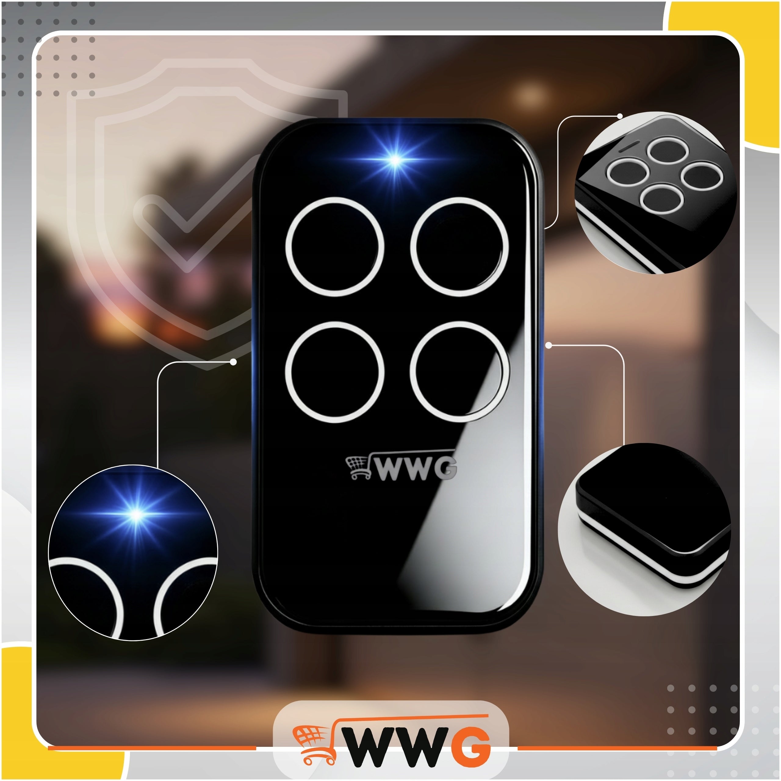 REMOTE CONTROL FOR SELF-COPYING GATE 240-930MHz VARIABLE CODE UNIVERSAL WINDOW ALARM Kind remote control