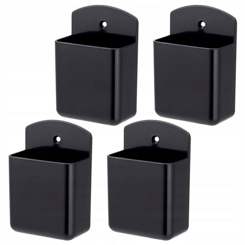 REMOTE CONTROL HOLDER SELF ADHESIVE WALL ORGANIZER BLACK 4 PCS. steel Brand no brand